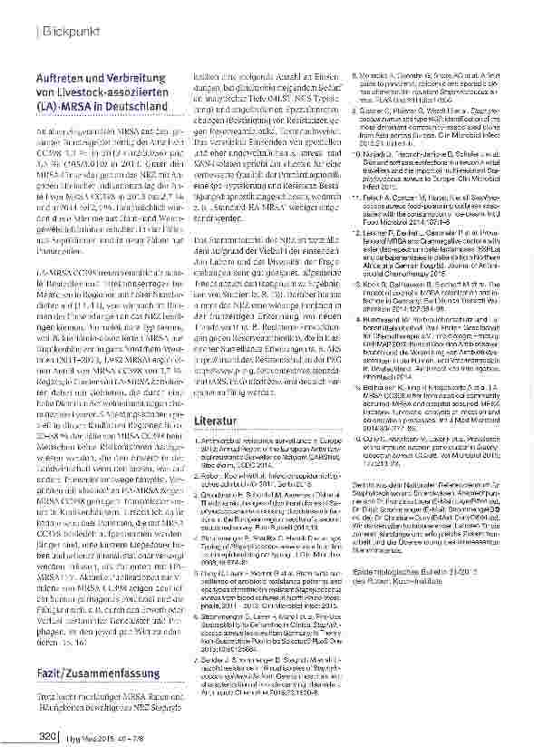Vorschauseite 5: Eigenschaften, Häufigkeit und Verbreitung von MRSA in Deutschland - Update 2013/2014