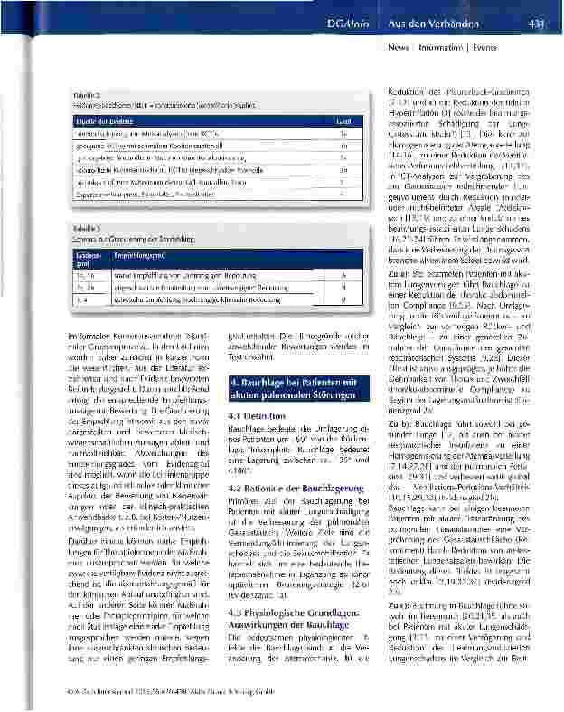 Vorschauseite 4: Lagerungstherapie und Frühmobilisation zur Prophylaxe oder Therapie von pulmonalen Funktionsstörungen