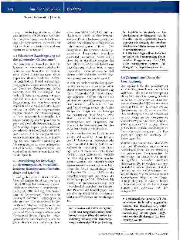 Vorschauseite 5: Lagerungstherapie und Frühmobilisation zur Prophylaxe oder Therapie von pulmonalen Funktionsstörungen