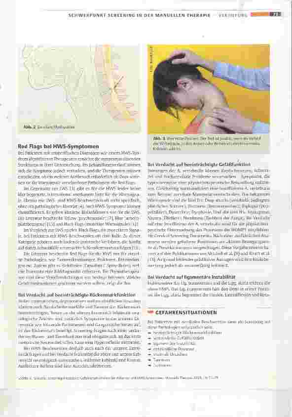 Vorschauseite 3: Screening-Prozedere: Gefahrensituationen bei Patienten mit HWS-Symptomen