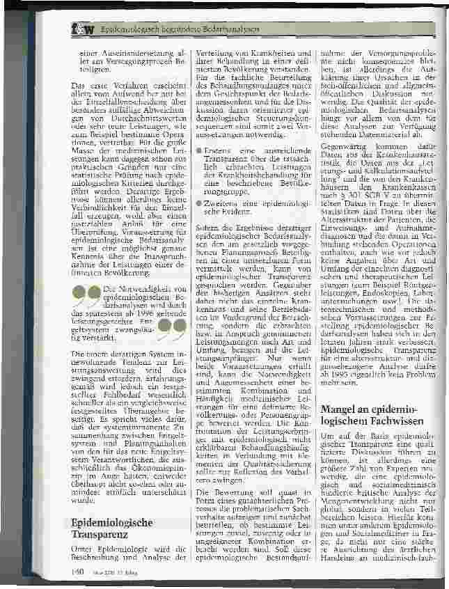 Vorschauseite 5: Epidemiologische begründete Bedarfsanalysen Möglichkeiten und Grenzen
