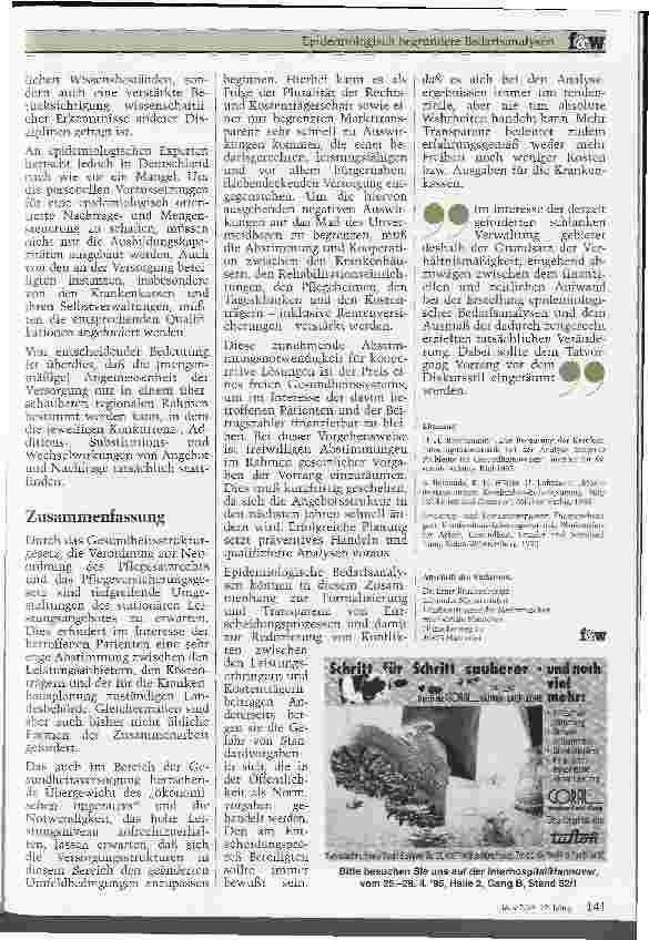 Vorschauseite 6: Epidemiologische begründete Bedarfsanalysen Möglichkeiten und Grenzen
