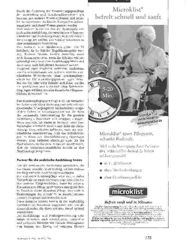 Vorschauseite 2: Von der Krankenpflegeschule zur Bildungs-GmbHPflegeausbildung im Wandel