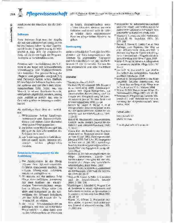 Vorschauseite 4: Patientendaten-Managementsysteme in der Intensivpflege - eine kritische Analyse