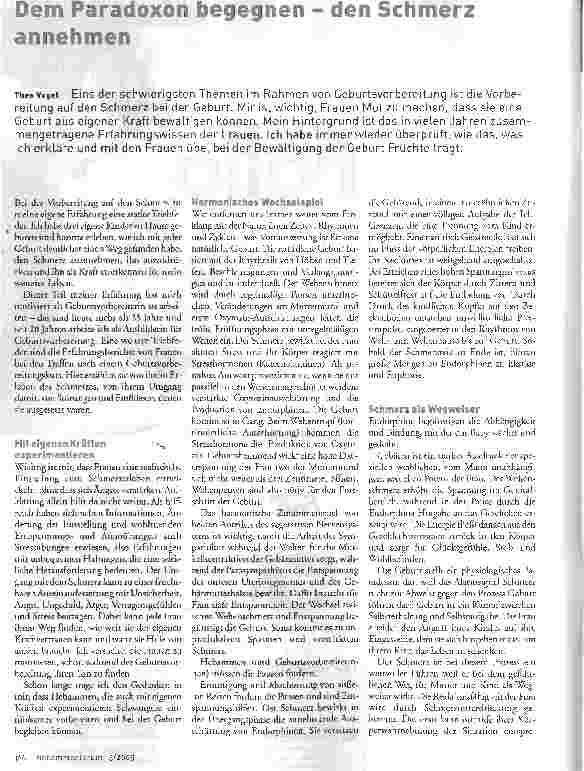 Vorschauseite 1: Dem Paradoxon begegnen - den Schmerz annehmen