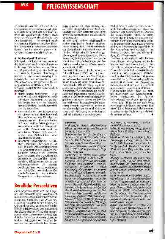 Vorschauseite 3: Der Bedarf an akademisch ausgebildeten Pflegenden nimmt zu Akademisierung der Pflege