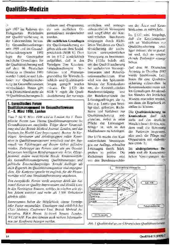 Vorschauseite 2: Qualitätssicherung, eine Herausforderung für die Ärzteschaft
