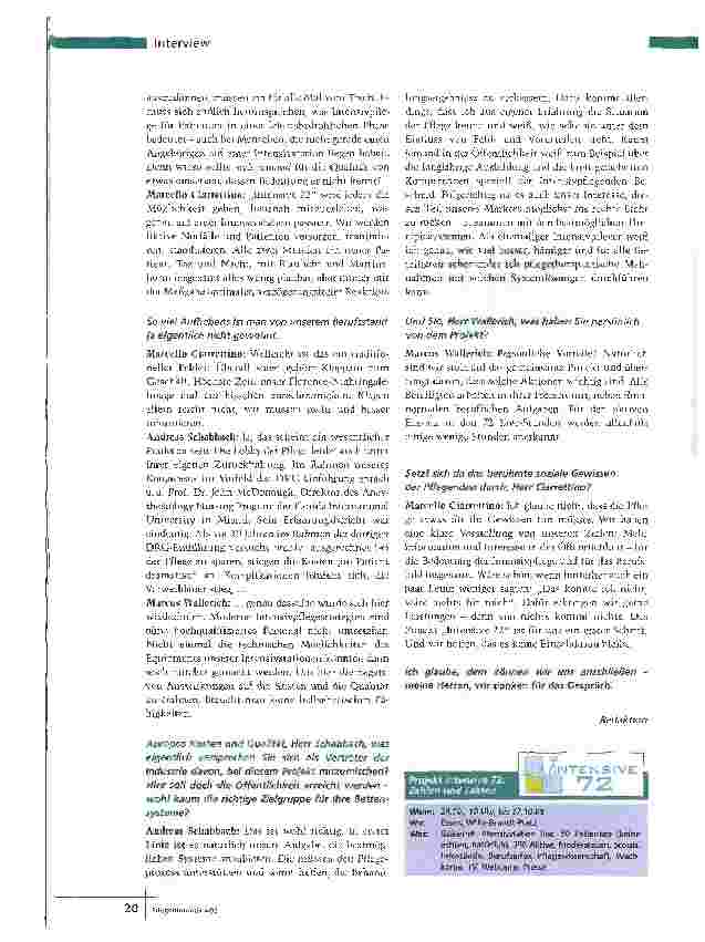 Vorschauseite 2: ÖffentlichkeitsarbeitDie gläserne Intensivstation
