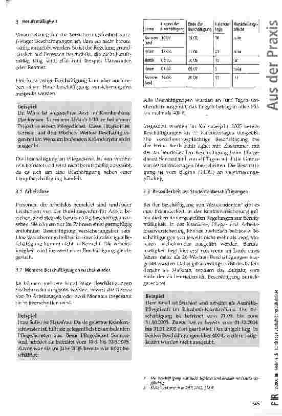 Vorschauseite 3: Kurzfristige Beschäftigungsverhältnisse