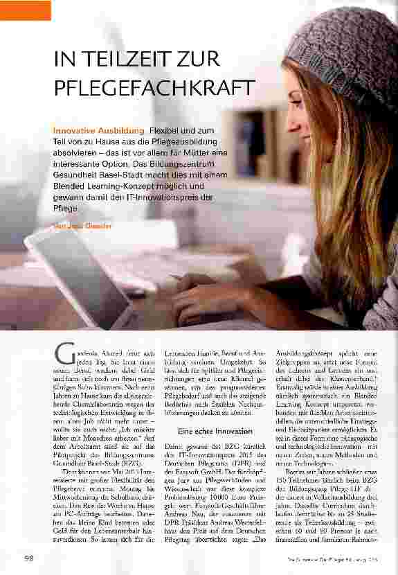 Vorschauseite 1: IN TEILZEIT ZUR PFLEGEFACH KRAFT