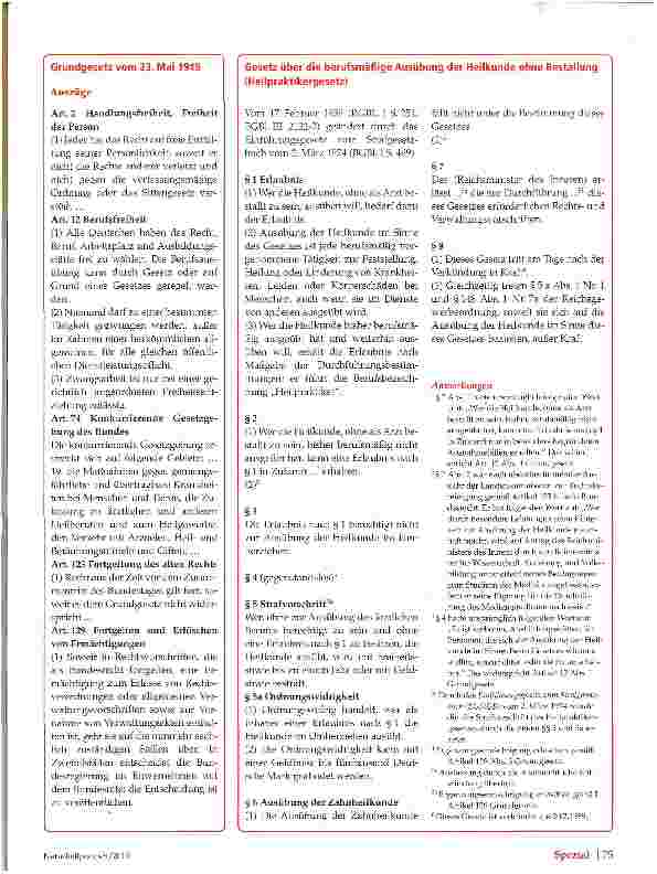 Vorschauseite 2: Rechtsgeschichte des Heilpraktikerberufs Teil2