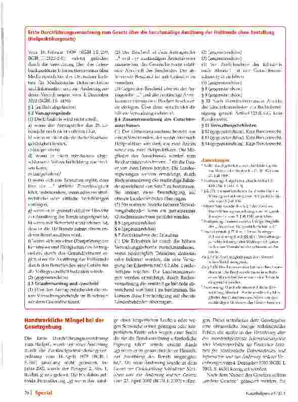 Vorschauseite 3: Rechtsgeschichte des Heilpraktikerberufs Teil2