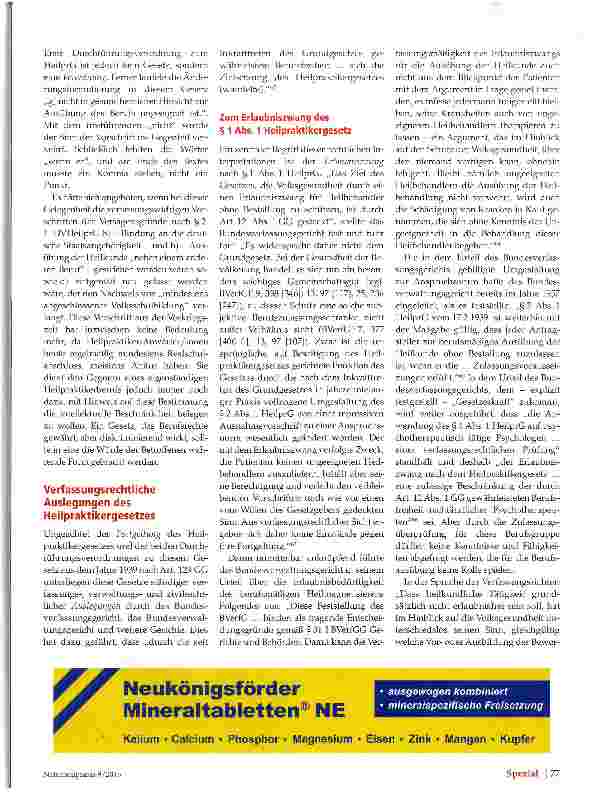 Vorschauseite 4: Rechtsgeschichte des Heilpraktikerberufs Teil2
