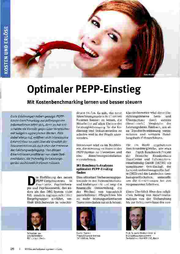 Vorschauseite 1: Optimaler PEPP-Einstieg Mit Kostenbenchmarking lernen und besser steuern