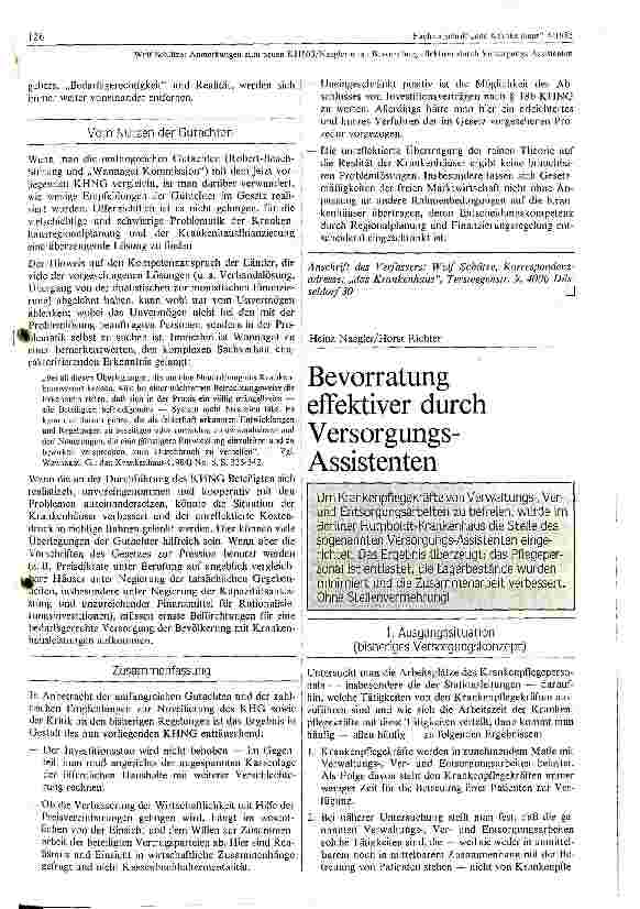 Vorschauseite 1: Bevorratung effiktiver durch Versorgungs- Assistenten