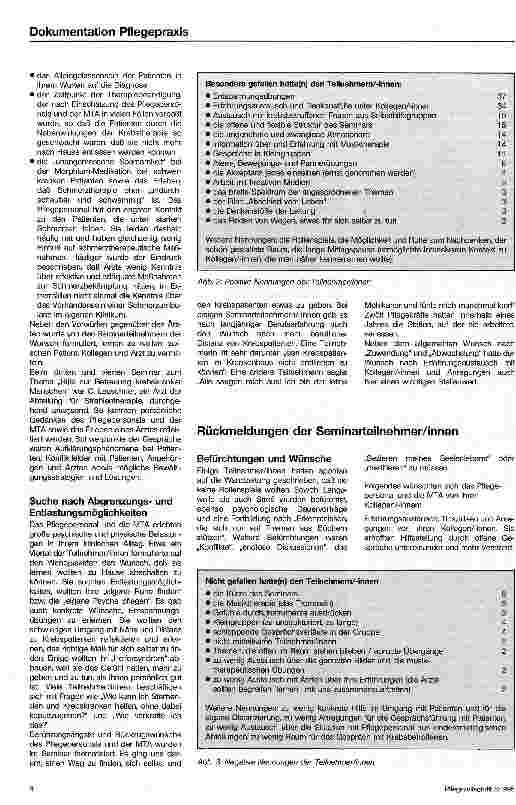 Vorschauseite 5: Betreuung krebskranker Menschen Ein Fortbildungsseminar zur Kompetenzund Gesundheitsförderung für Pflegepersonal und Medizinisch-Technische AssistentInnen