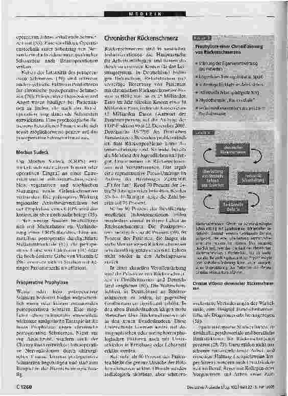 Vorschauseite 6: Prophylaxe chronischer Schmerzen