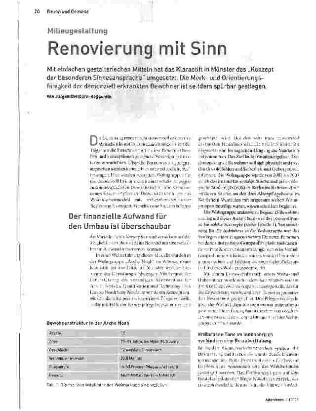 Vorschauseite 1: MilieugestaltungRenovierung mit Sinn