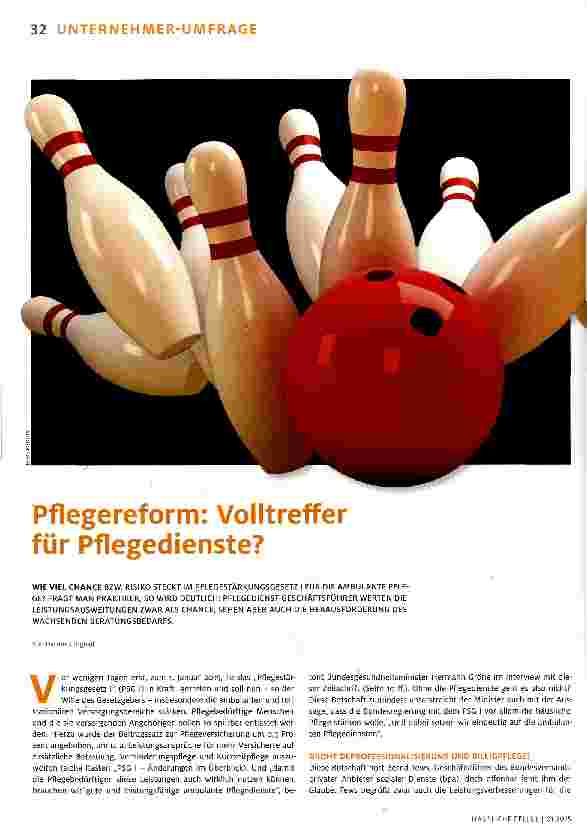 Vorschauseite 1: Pflegereform: Volltreffer für Pflegedienste?