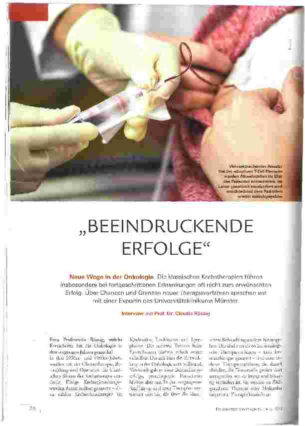 Vorschauseite 1: BEEINDRUCKENDE ERFOLGE