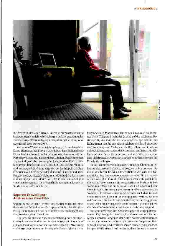 Vorschauseite 2: Ein Plädoyer für eine Ethik der Care-Praxis