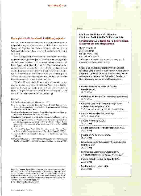 Vorschauseite 4: Dialogisches Management setzt auf Sicherheit durch geteilte Unsicherheit