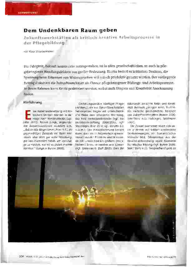 Vorschauseite 1: Dem Undenkbaren Raum geben