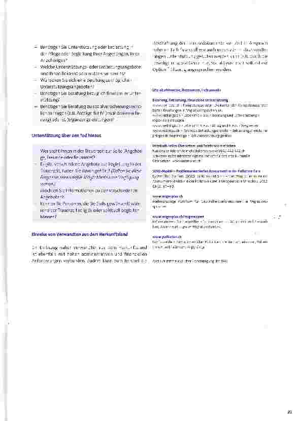 Vorschauseite 3: Migrationssensitive Checkliste in der Palliative Care - Fragen an die Angehörigen