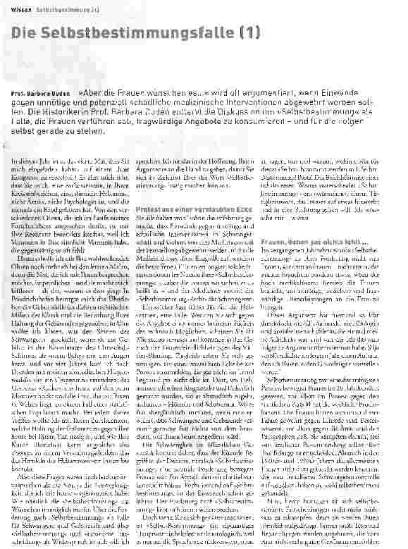 Vorschauseite 1: Die Selbstbestimmungsfalle (1)
