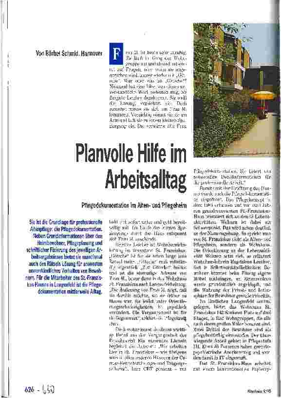 Vorschauseite 1: Planvolle Hilfe im Arbeitsalltag Pflegedokumentation im Altenund Pflegeheim