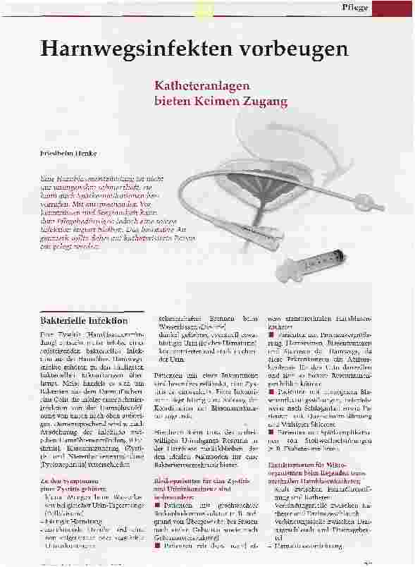 Vorschauseite 1: Harnwegsinfekten vorbeugen
