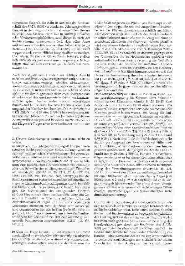 Vorschauseite 2: Wer bezahlt die Krankenhausbehandlungskosten eines mittellosen Notfallpatienten?
