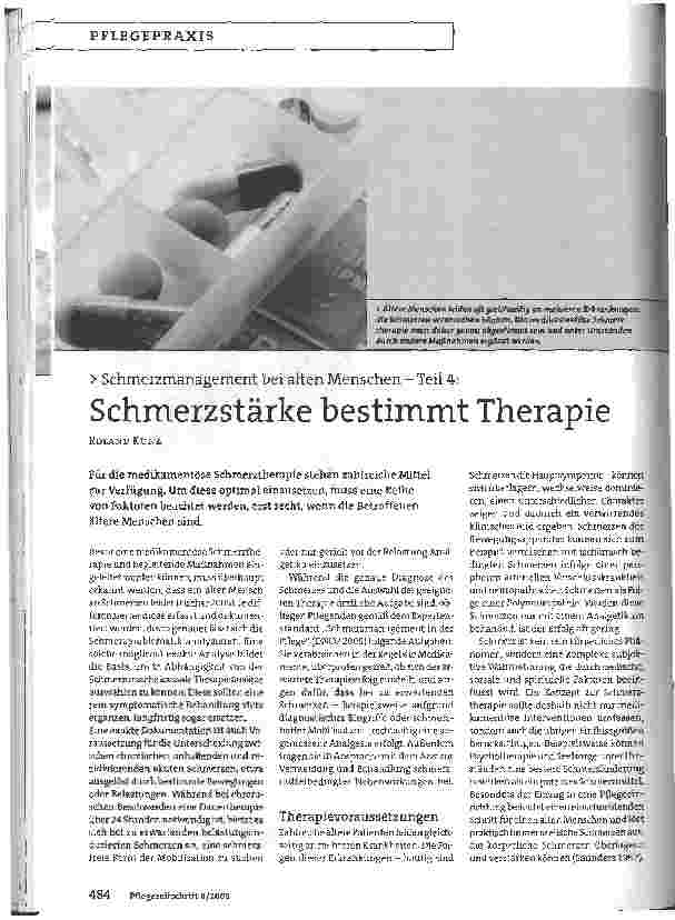 Vorschauseite 1: Schmerzstärke bestimmt Therapie