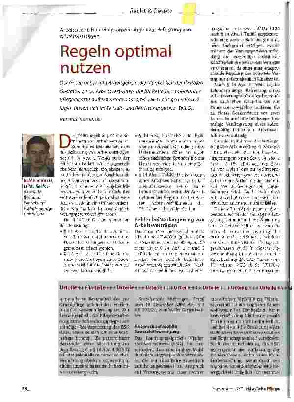 Vorschauseite 1: Regeln optimal nutzen