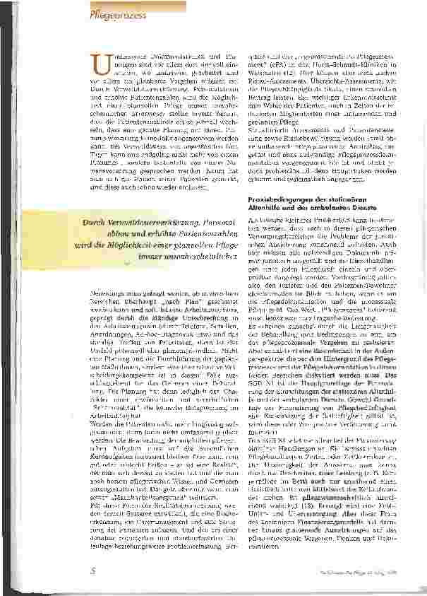 Vorschauseite 3: Prozessuoae Pflege - oder die nächste Fahrt geht rückwärts!