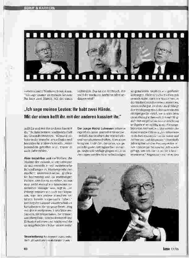 Vorschauseite 3: DER VISIONÄRPORTRÄT HEINZ LOHMANN