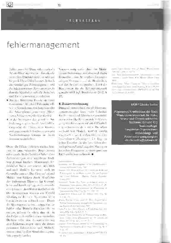Vorschauseite 5: fehlermanagement in der gesundheitsund krankenpflege