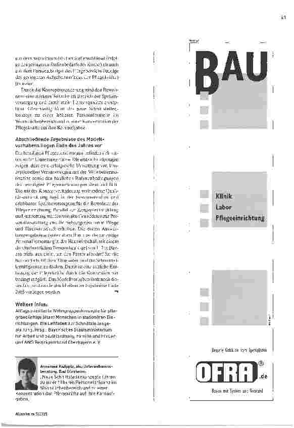 Vorschauseite 4: Bayerisches Modellprojekt. Schnittstellen optimieren