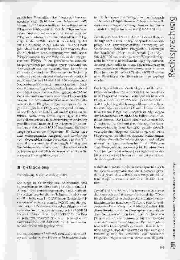 Vorschauseite 2: Gewährung von häuslicher Pflegehilfe für Wochenenden und Feiertage