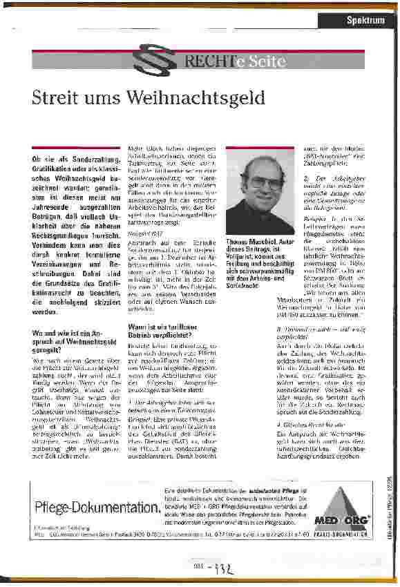 Vorschauseite 1: Streit ums Weihnachtsgeld