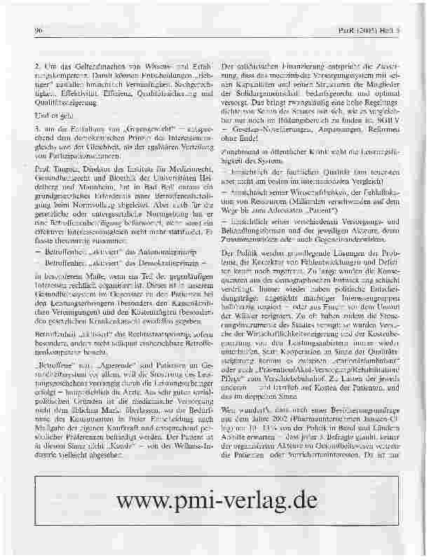 Vorschauseite 2: Wer vertritt die kollektiven Rechte und Interessen der Patienten?