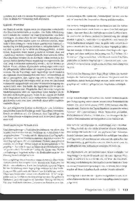 Vorschauseite 3: Marktchancen teilstationärer Altenhilfeeinrichtungen und alternativer Wohnformen für ÄltereEine Studie für die Johanniter-Unfall-Hilfe e.V., LV Bayern