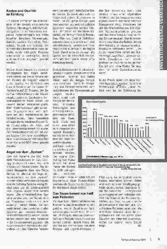 Vorschauseite 2: Investitionsstau vermiedenSystem-Catering kann Kostenvorteile und Qualitätssteigerung bringen