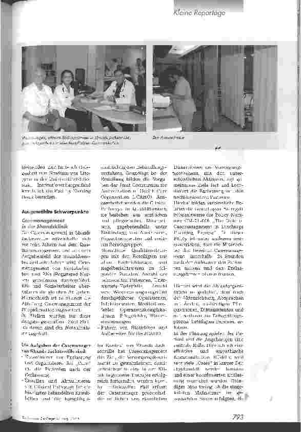 Vorschauseite 2: Hospiitation an der Universitätsklinik Shands Jacksonville/Florida