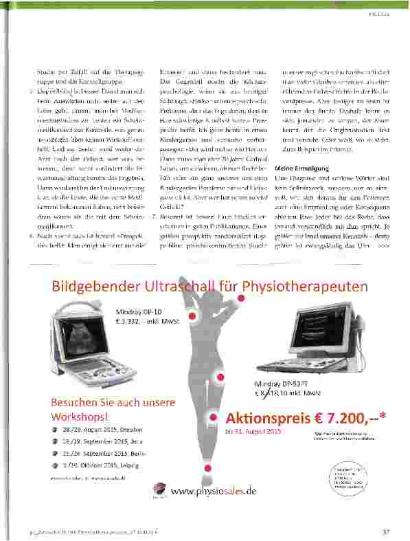 Vorschauseite 3: Liebe Physiotherapeuten
