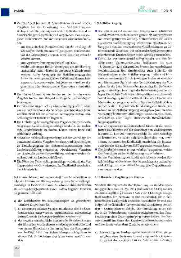 Vorschauseite 6: Dokumentation: Eckpunkte der Bund-Länder-Arbeitsgruppe zur geplanten Krankenhausreform
