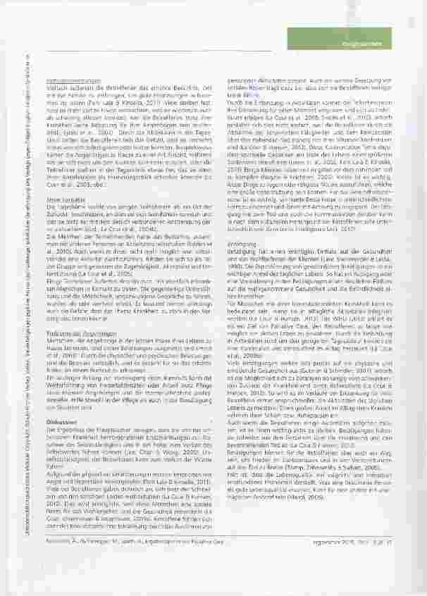 Vorschauseite 5: Ergotherapie in der Palliative Care Einfluss von unheilbaren Erkrankungen auf die Betätigung