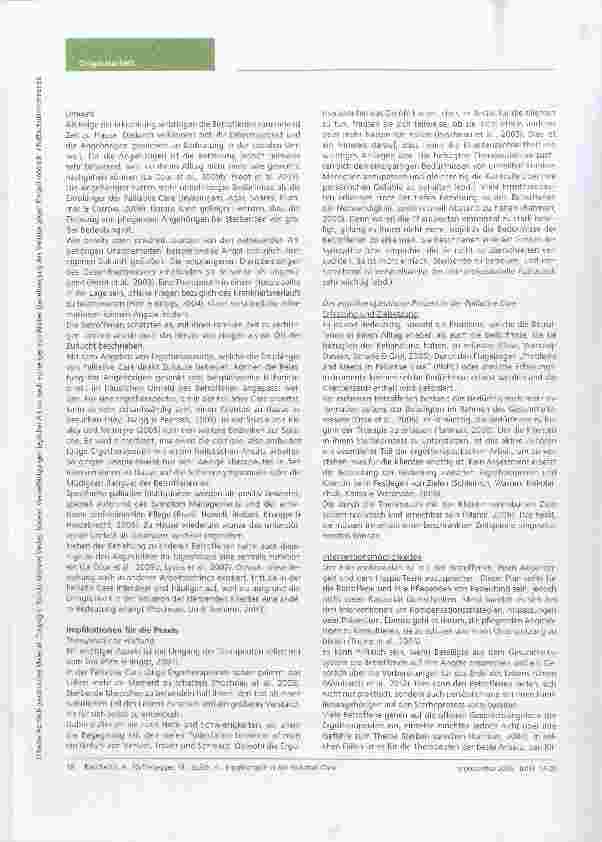 Vorschauseite 6: Ergotherapie in der Palliative Care Einfluss von unheilbaren Erkrankungen auf die Betätigung