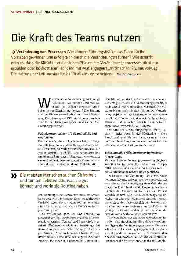 Vorschauseite 1: Die Kraft des Teams nutzen