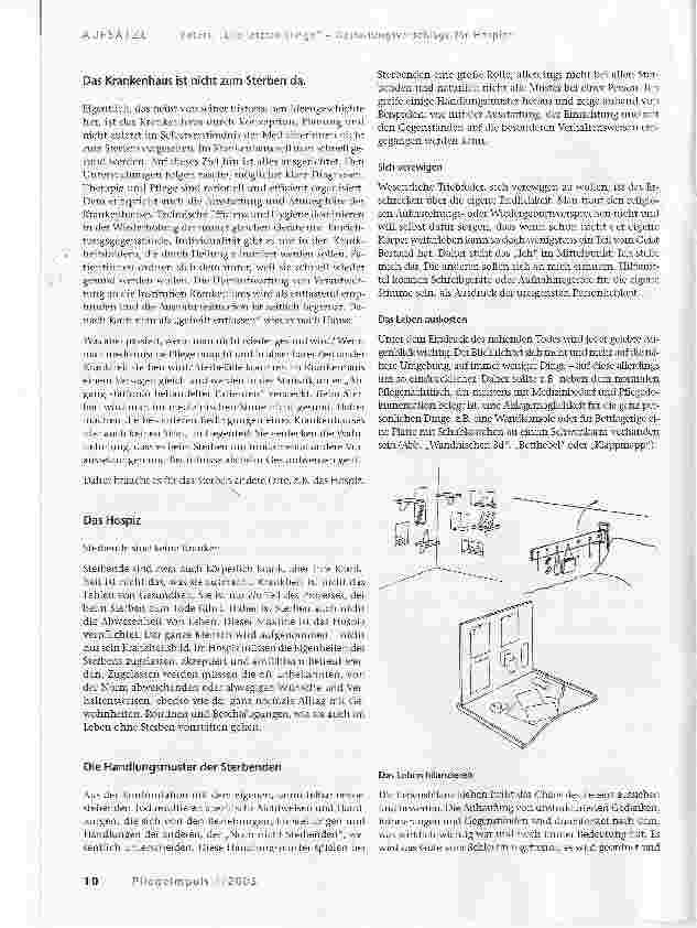 Vorschauseite 2: Die letzten Dinge - Gestaltungsvorschläge für Hospize